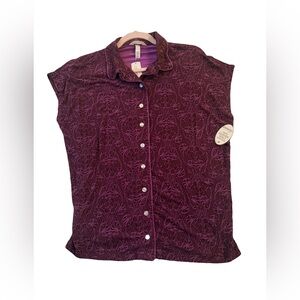 Soma Intimates Cool Nights Floral‎ Sleeveless Sleep Shirt Size LG